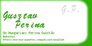 gusztav perina business card